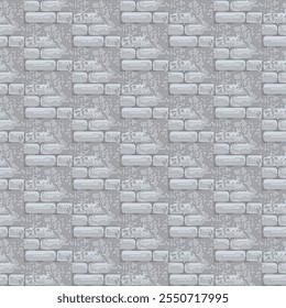 Vintage Ziegelhintergrund mit grauen Ziegeln im Pixel-Kunststil