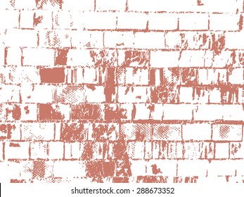 vintage brick wall texture isolated on a white background