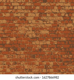 Vintage brick wall texture vector background