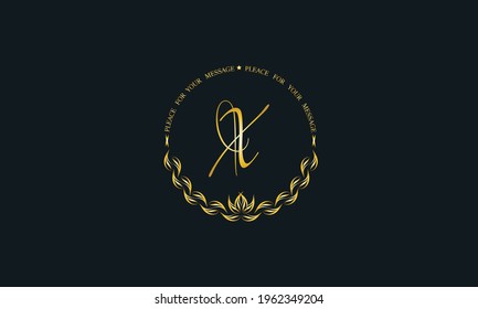 Vintage bright decorative monogram with the letter X. Elegant emblem for hotel, restaurant, business, presentation and more.