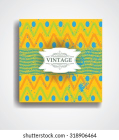 Vintage Brochure, Cover, Flyer, Report, Leaflet Design Template,
