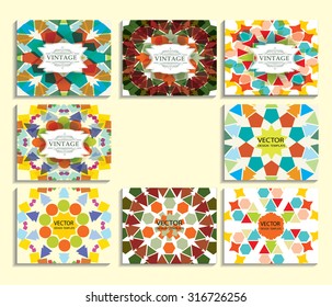 Vintage Brochure Templates. Vector Design. 
