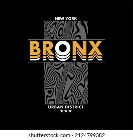 vintage Bronx typography, t-shirt graphics, vector illustration