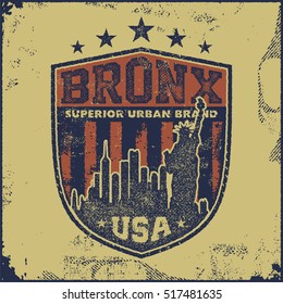 bronxer Vintage-Typografie, T-Shirt-Grafik, Vektorgrafik