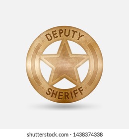 Vintage Bronze Badge. Deputy Sheriff Star