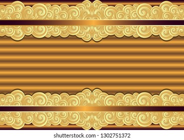 Vintage bronze and gold frame with place for the text, vector eps 8