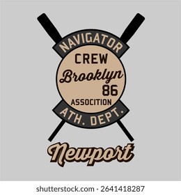 Vintage Brooklyn Crew Badge Design