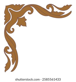 vintage brown corner lines Classic graphic elements