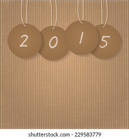 Vintage brown paper 2015. Vector illustration eps 10
