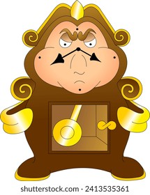 vintage brown watch, funny fairy tale character