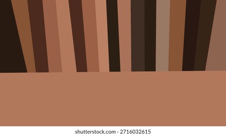Ilustración vectorial abstracta marrón y amarillo de Antiguas con un patrón de marco de papel en blanco sobre un fondo de pared rayado claro