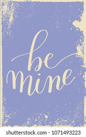 Vintage brush poster script typography