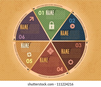 Vintage Bubble Numbered Banner Vector Background Design