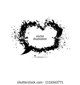 Vintage Bubble Think.grunge element for graphic design, website, brochure, poster. Vector illustration.
