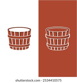 vintage bucket logo design, vector, illustration, symbol, icon.