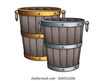 Vintage Bucket  vector 