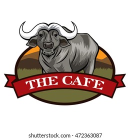 Vintage Buffalo logo for restaurant and cafe
