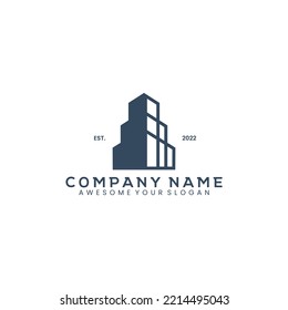 Vintage building business logo template