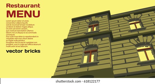 Vintage building facade background