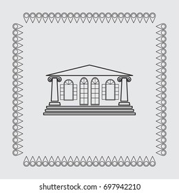 Vintage building vector illustration