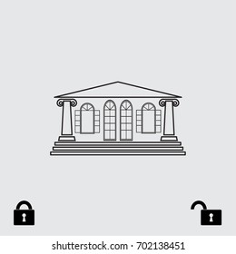 Vintage building vector illustration