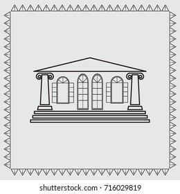 Vintage building vector illustration
