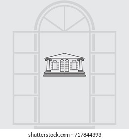 Vintage building vector illustration