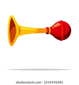 Vintage bulb horn vector isolated illustration