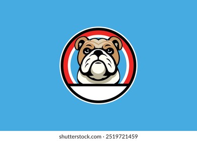 Vintage Bulldog Logo | Retro Bulldog Emblem for T-Shirts, Logos, and Merchandise | Fierce Bulldog Mascot Design