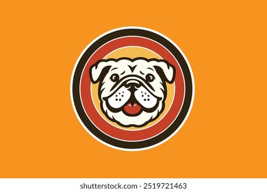 Vintage Bulldog Logo | Retro Bulldog Emblem for T-Shirts, Logos, and Merchandise | Fierce Bulldog Mascot Design