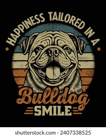 Vintage Bulldog lover's shirt design