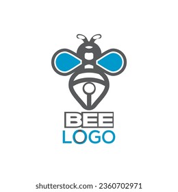Vintage bumblebee logo design vector template