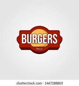 vintage burger logo or signs for food company