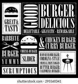 Vintage Burger Menu
