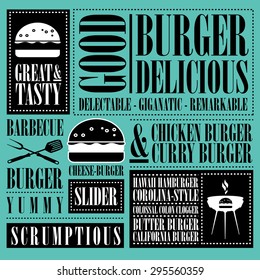 Vintage Burger Menu

