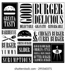 Vintage Burger Menu
