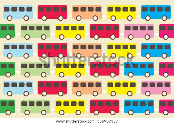 Vintage bus\
pattern