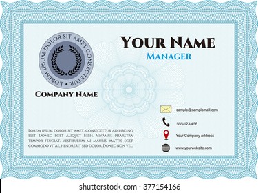 Vintage Business Card. With complex background. Customizable, Easy to edit and change colors. Excellent design. 