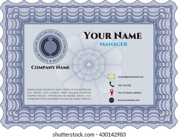 Vintage Business Card. Customizable, Easy to edit and change colors. Excellent design. With complex background. 