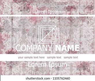 Vintage Business card old paper background Vector illustration