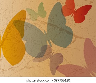 Vintage Butterfly Background