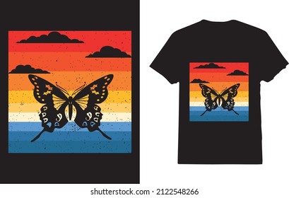 Vintage Butterfly Lover Retro Style Animal T-Shirt

