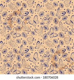 Vintage butterfly seamless for your business