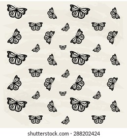 Vintage Butterfly Texture