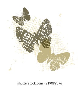 Vintage butterfly. Vector