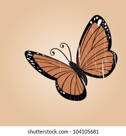 vintage butterfly vector illustration