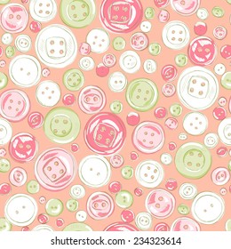 vintage buttons seamless pattern