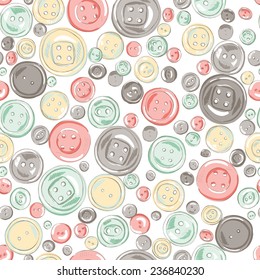vintage buttons seamless pattern