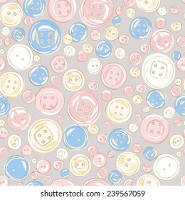 vintage buttons seamless pattern
