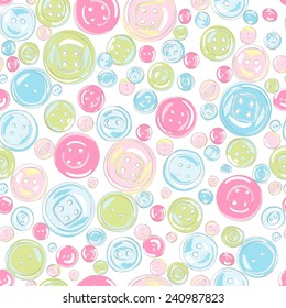 vintage buttons seamless pattern
